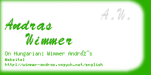 andras wimmer business card